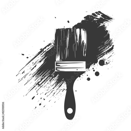 Silhouette brush for painting walls black color only