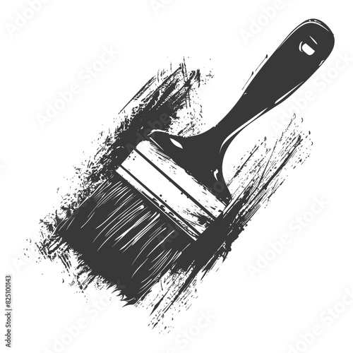 Silhouette brush for painting walls black color only