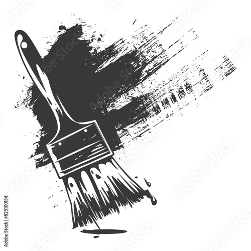 Silhouette brush for painting walls black color only