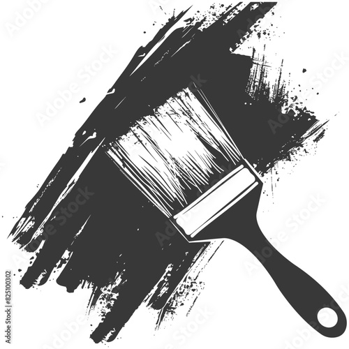 Silhouette brush for painting walls black color only