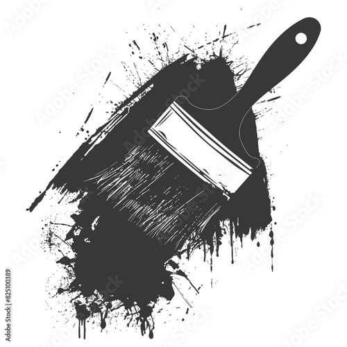 Silhouette brush for painting walls black color only