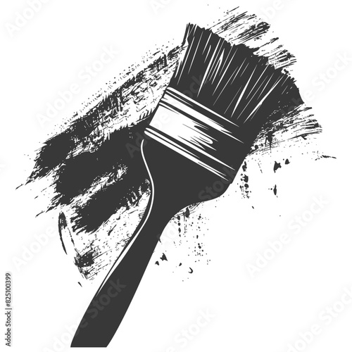 Silhouette brush for painting walls black color only