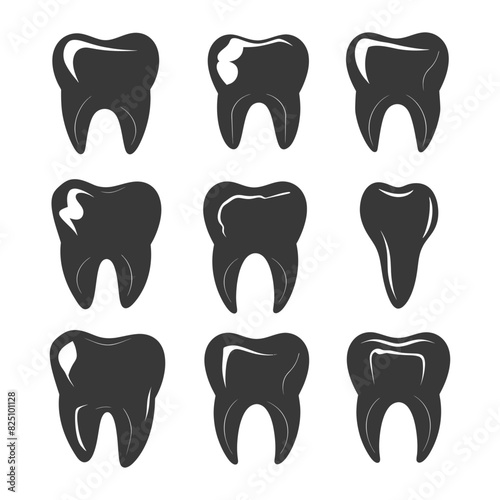 Silhouette Cavity Teeth black color only