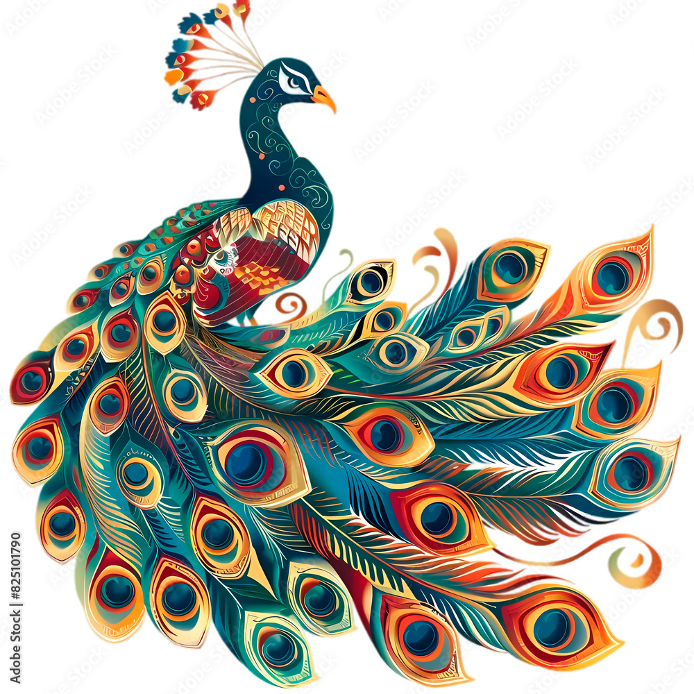 Fototapeta premium Peacock illustration,