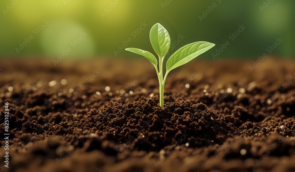 young plant in soil