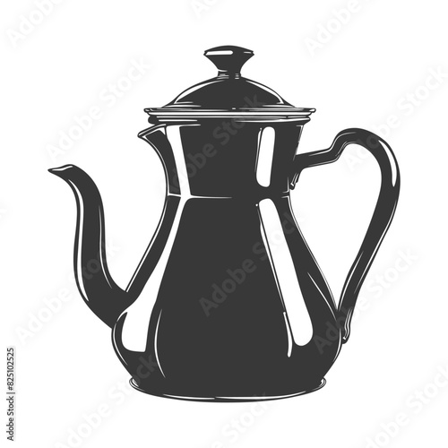 Silhouette coffee pot black color only