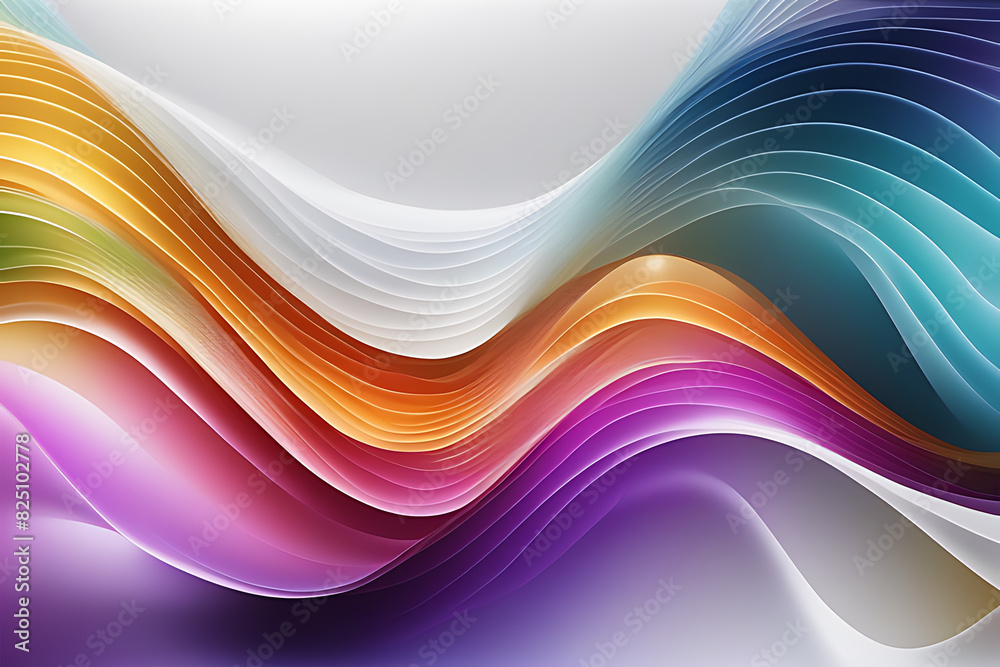 White and colourful flow wave glass colorful background White and colourful flow wave glass colorful background
