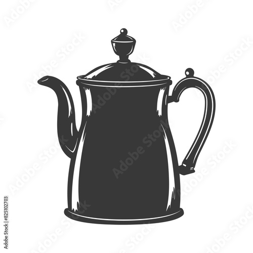 Silhouette coffee pot black color only
