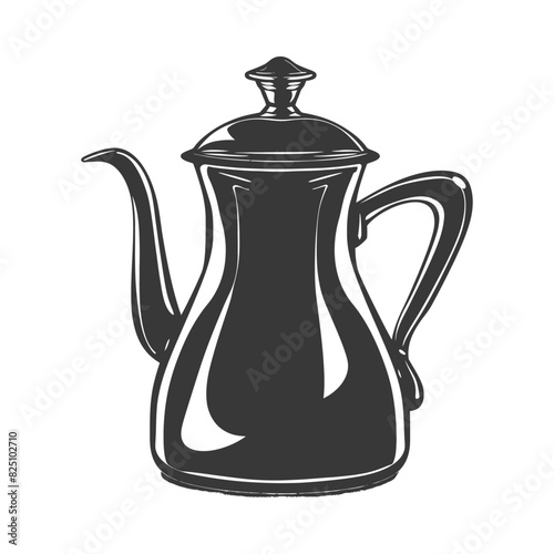Silhouette coffee pot black color only