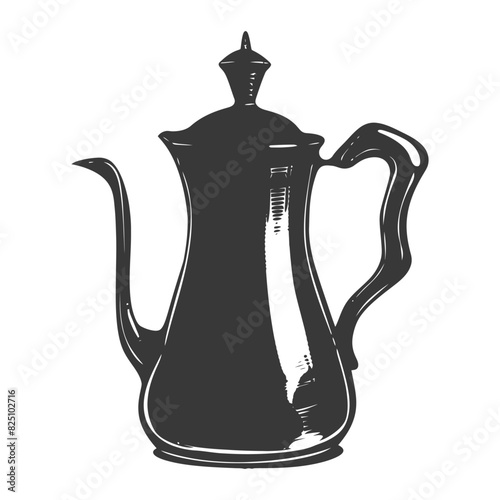 Silhouette coffee pot black color only