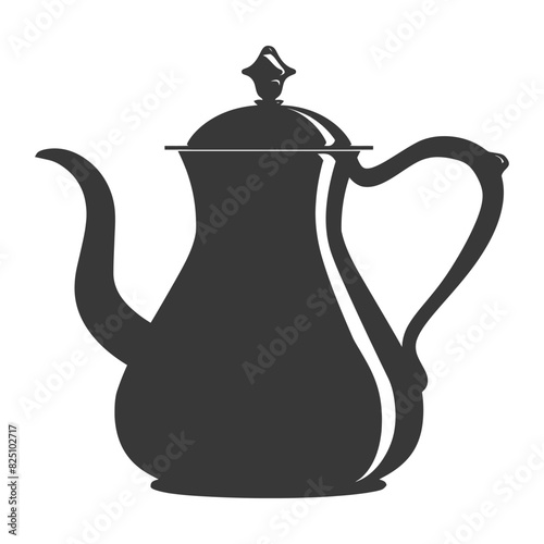 Silhouette coffee pot black color only