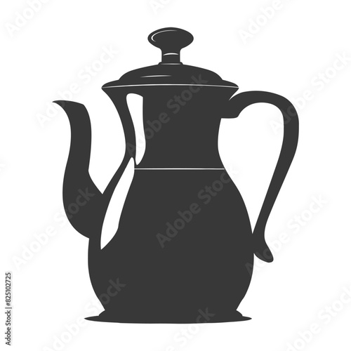 Silhouette coffee pot black color only