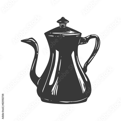 Silhouette coffee pot black color only