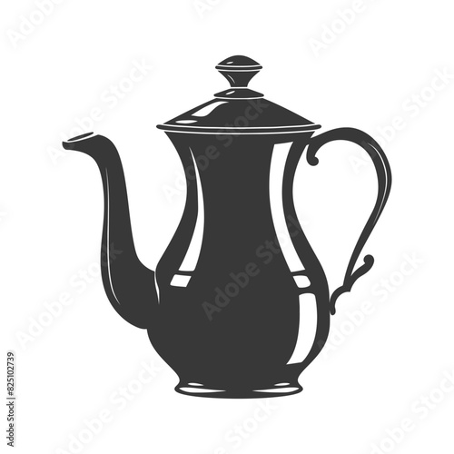 Silhouette coffee pot black color only