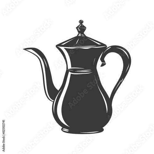 Silhouette coffee pot black color only