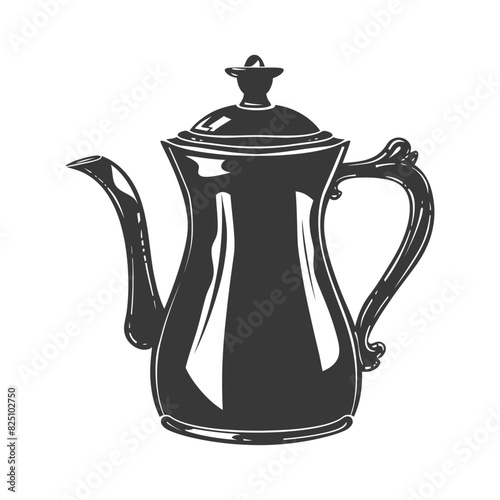 Silhouette coffee pot black color only