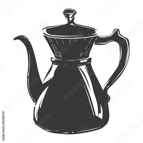 Silhouette coffee pot black color only