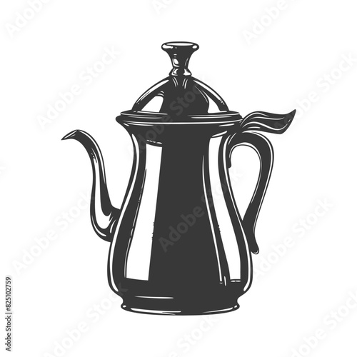 Silhouette coffee pot black color only