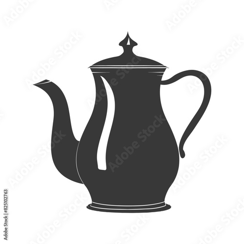 Silhouette coffee pot black color only