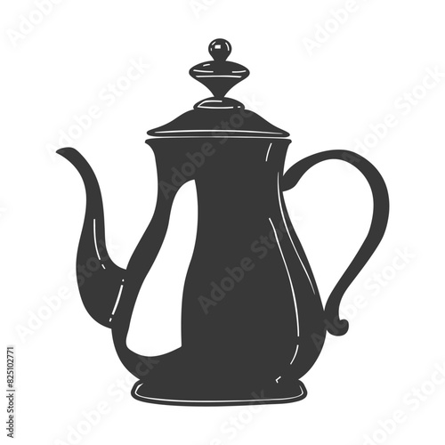 Silhouette coffee pot black color only