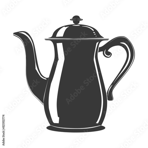 Silhouette coffee pot black color only