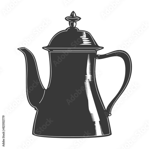 Silhouette coffee pot black color only