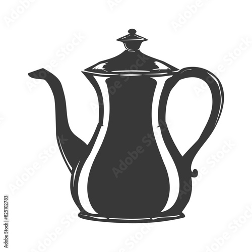 Silhouette coffee pot black color only