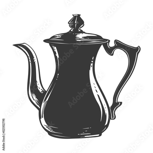 Silhouette coffee pot black color only