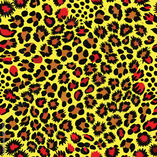 Seamless leopard pattern skin texture background