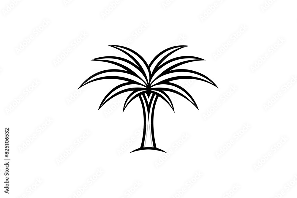 Palm tree silhouette vector