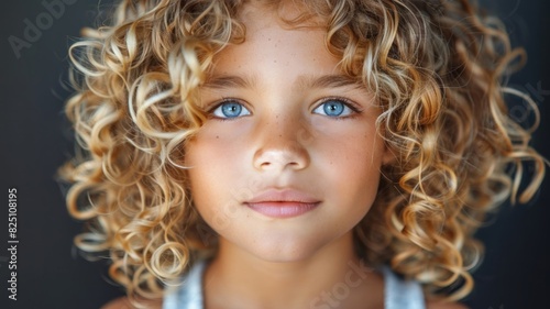 Close-Up of Child With Curly Hair