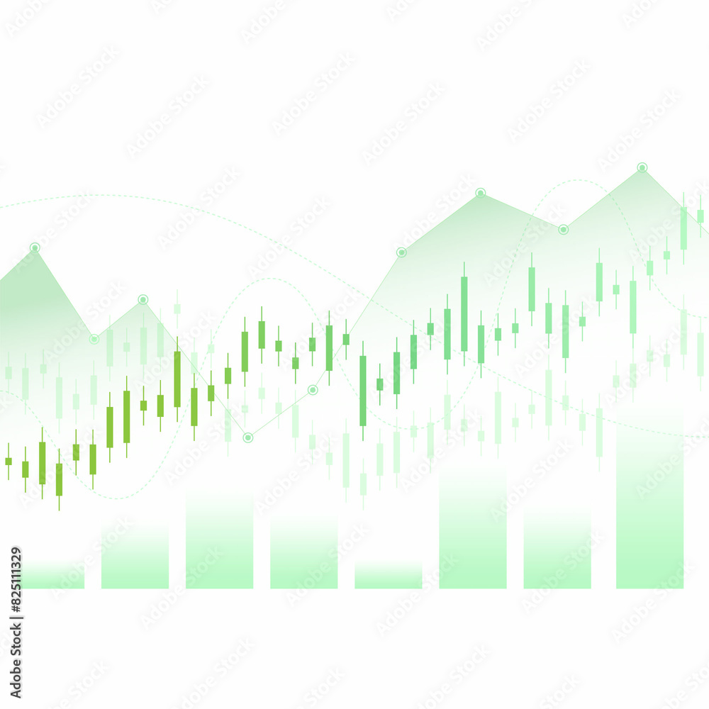 Finance concept, Business graph,Business candle stick graph chart [illustration] 