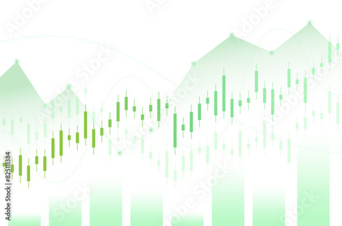 Finance concept, Business graph,Business candle stick graph chart [illustration]  photo