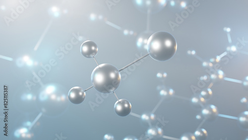 methylmercury molecular structure, 3d model molecule, methyl mercury, structural chemical formula view from a microscope photo