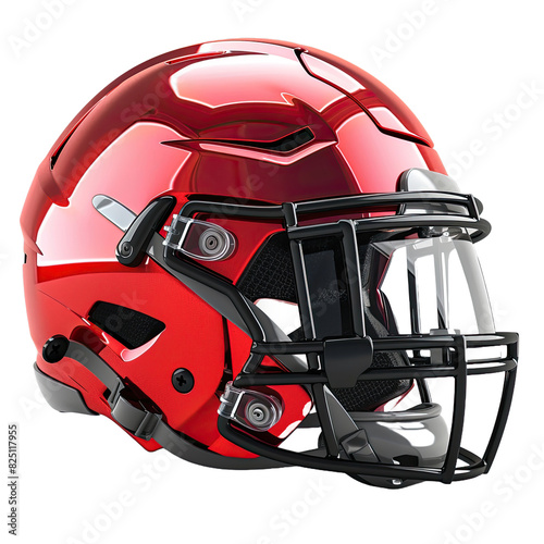 American modern football Red color helmet photo