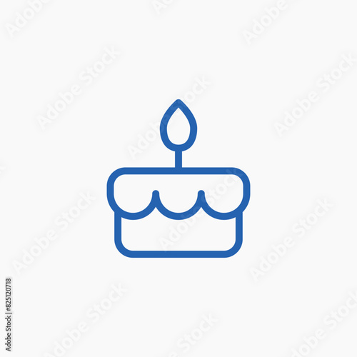 cake candle pastry holiday birthday icon