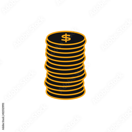 stack of coins dollar