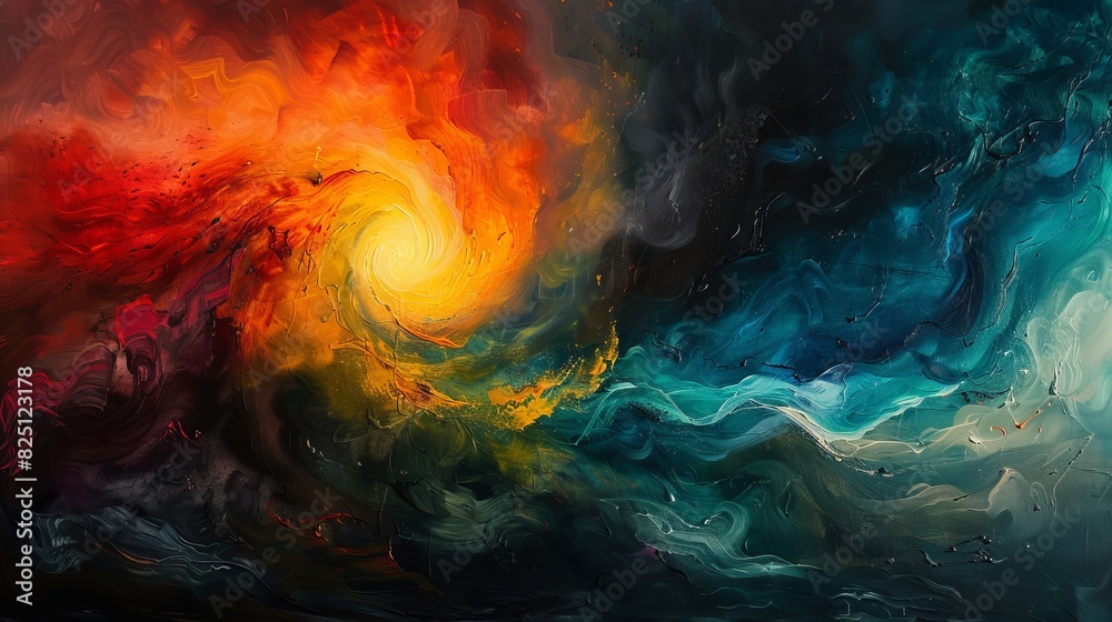 Abstract Painting Symbolizing the Journey of the Soul Beyond Physical Boundaries. Abstract Painting Symbolizing the Journey of the Soul Beyond Physical Boundaries.