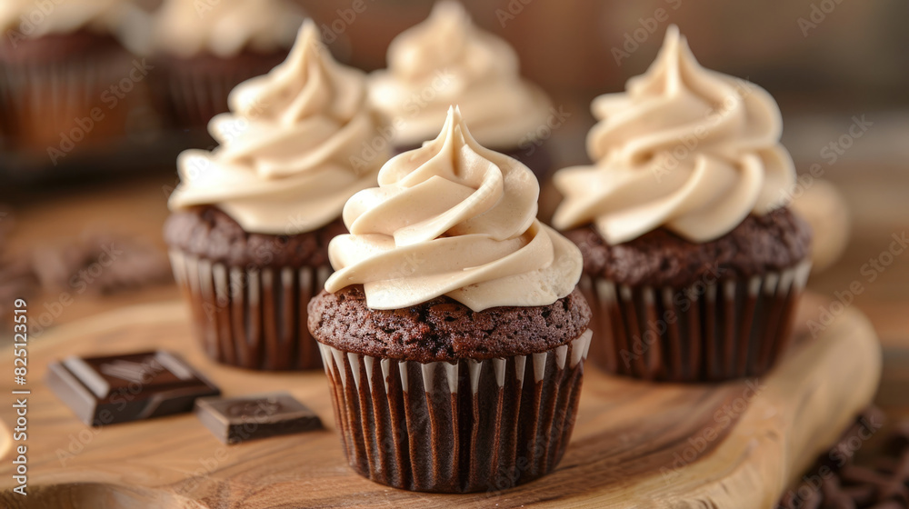 Decadent chocolate cupcakes with a creamy, fluffy frosting are the perfect treat for any chocolate lover.