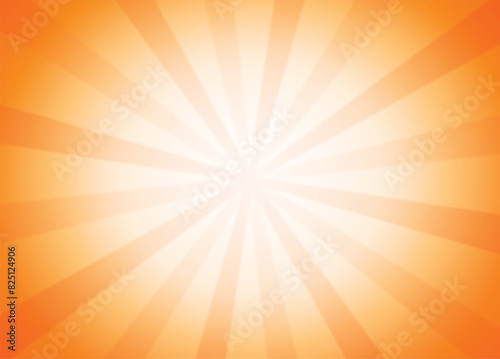 Sunburst radiation cartoon. Summer retro burst sun rays - Vector illustration
