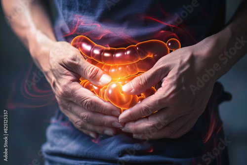 A man with stomach problems