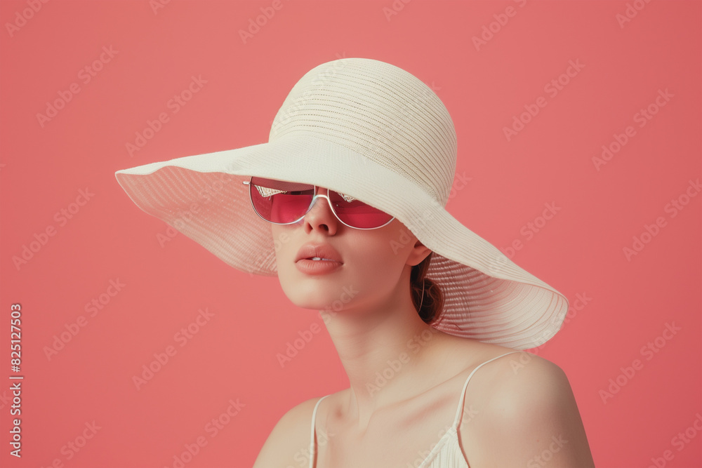 creative fashion woman isolated minimalistic studio creative fashion woman isolated minimalistic studio