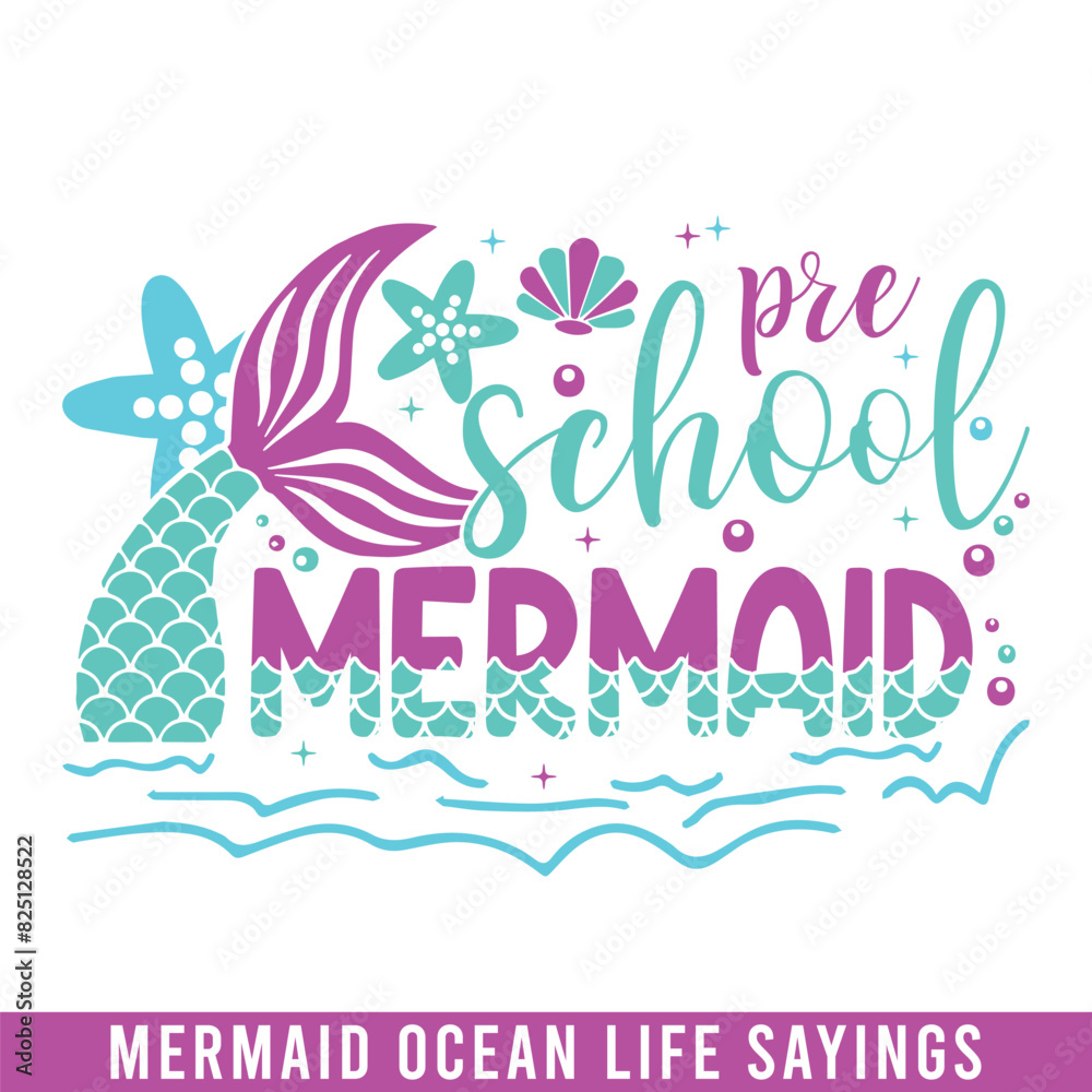 Pre school mermaid ocean life design, mermaid svg designs Pre school mermaid ocean life design, mermaid svg designs