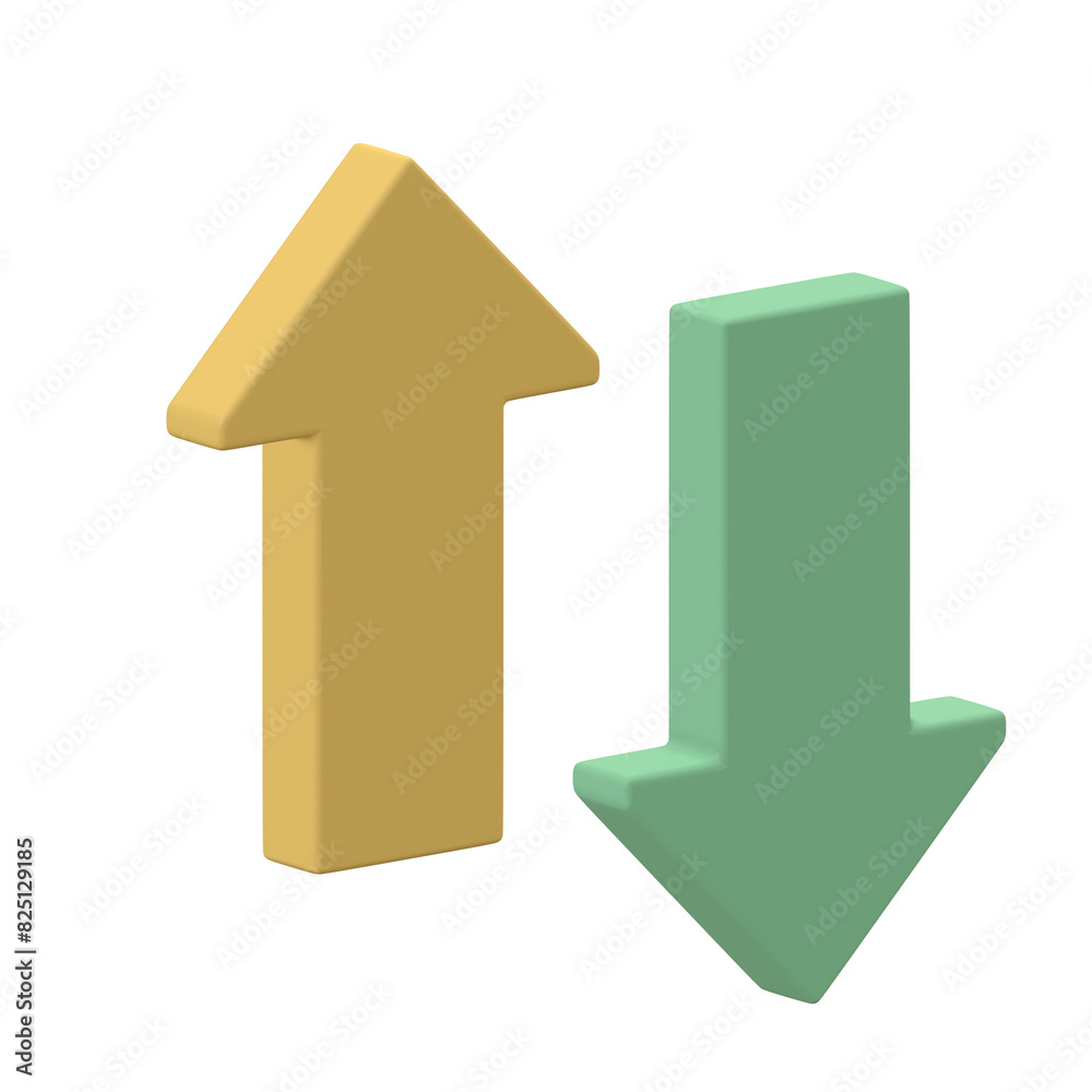 3d Icon Arrow Up and Down 3d Icon Arrow Up and Down