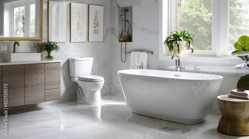 A Meticulously Clean Bathroom Offering a Tranquil Sanctuary for Relaxation and Rejuvenation