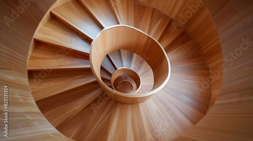 Create a wood veneer helical stair in Palo Alto