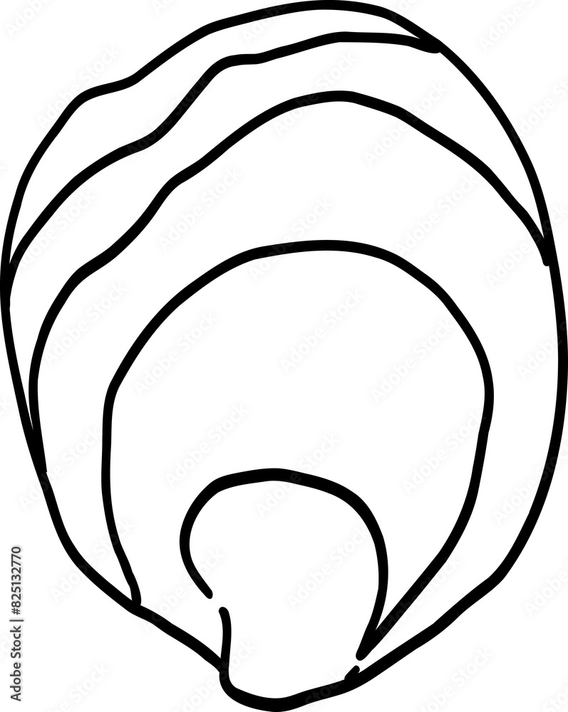 Doodle freehand drawing of seashell. Doodle freehand drawing of seashell.