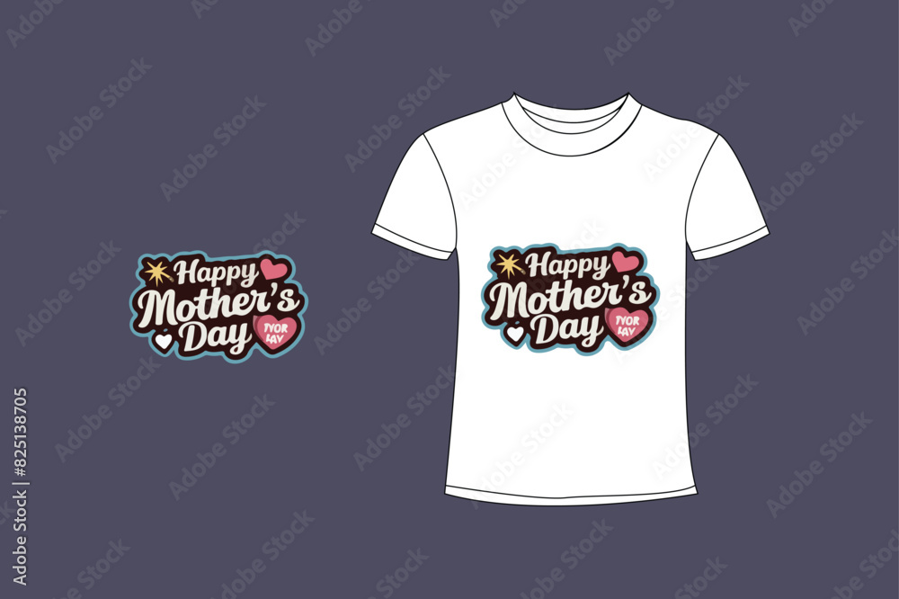 Happy mother's Day typography t shirt design. Happy mother's Day typography t shirt design.