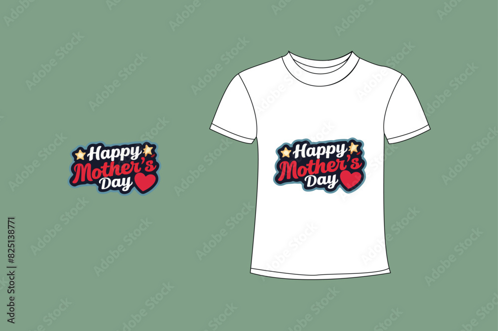 Happy mother's Day typography t shirt design. Happy mother's Day typography t shirt design.