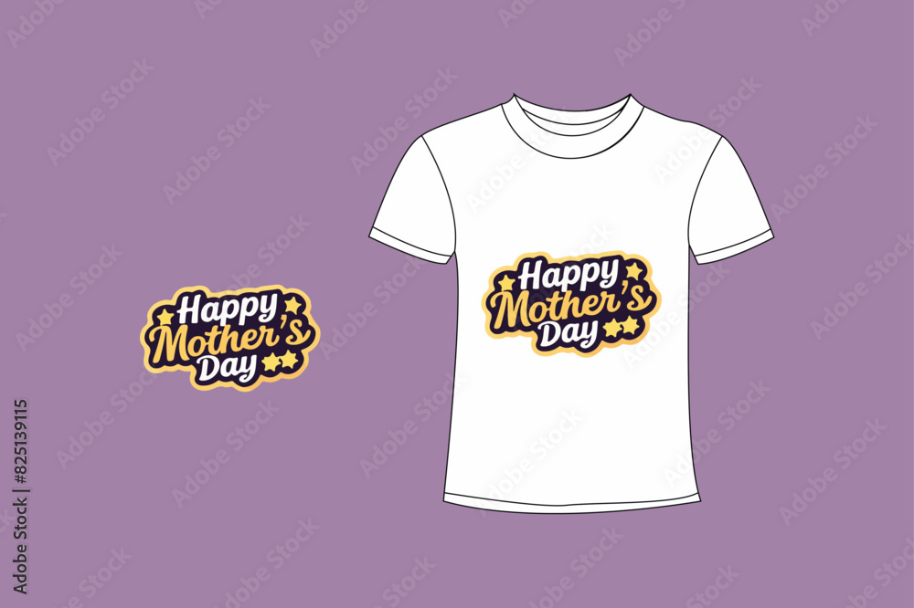 Happy mother's Day typography t shirt design. Happy mother's Day typography t shirt design.